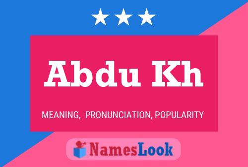 Poster del nome Abdu Kh