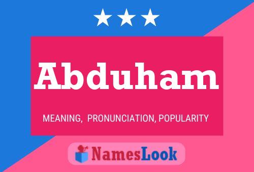 Poster del nome Abduham