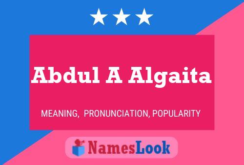 Poster del nome Abdul A Algaita