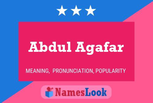 Poster del nome Abdul Agafar