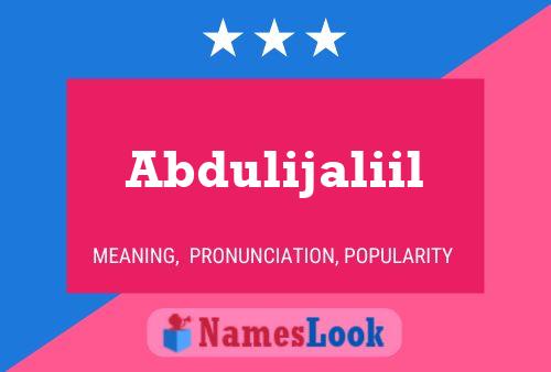 Poster del nome Abdulijaliil