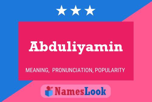 Poster del nome Abduliyamin