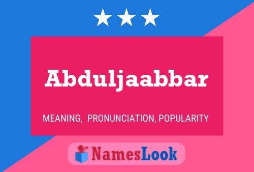 Poster del nome Abduljaabbar