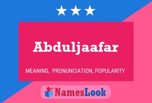 Poster del nome Abduljaafar