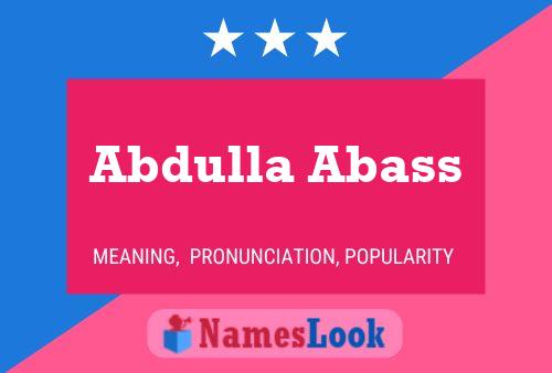 Poster del nome Abdulla Abass