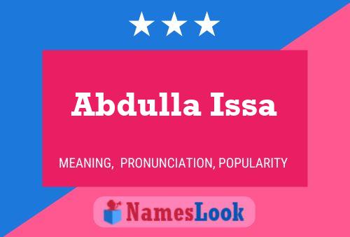 Poster del nome Abdulla Issa