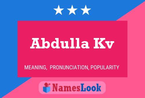 Poster del nome Abdulla Kv