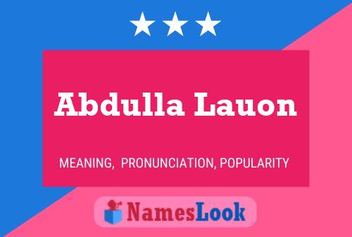 Poster del nome Abdulla Lauon