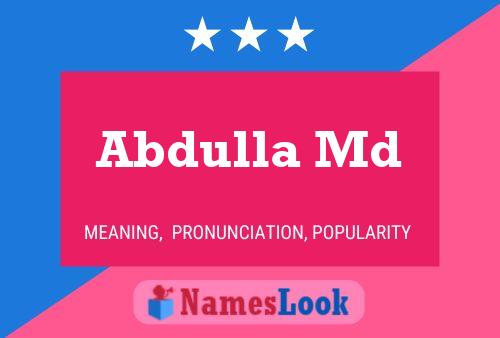 Poster del nome Abdulla Md