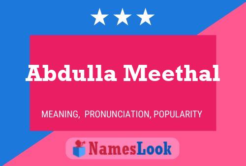 Poster del nome Abdulla Meethal