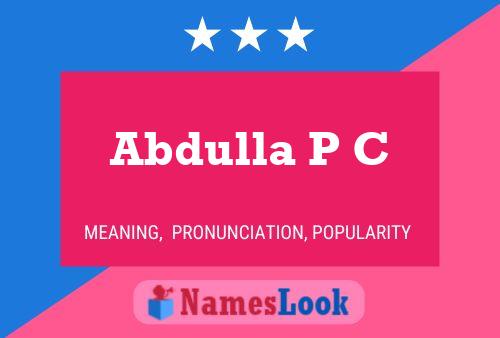 Poster del nome Abdulla P C