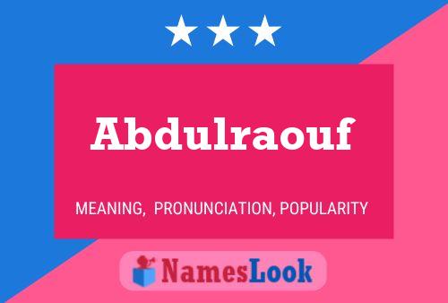 Poster del nome Abdulraouf