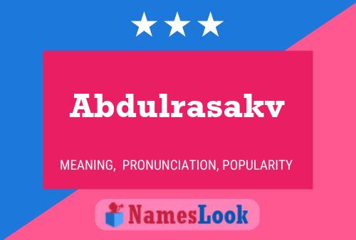 Poster del nome Abdulrasakv