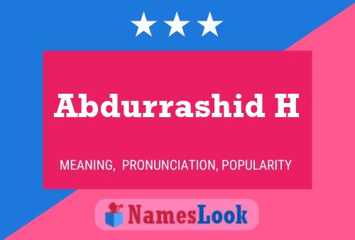 Poster del nome Abdurrashid H