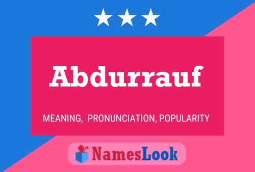 Poster del nome Abdurrauf