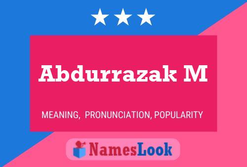 Poster del nome Abdurrazak M