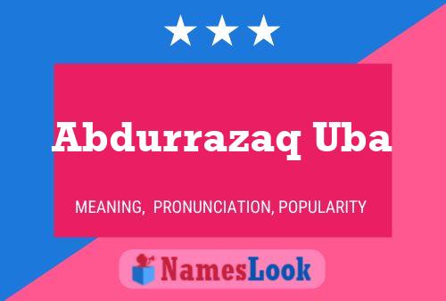 Poster del nome Abdurrazaq Uba