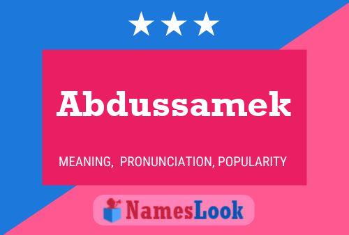 Poster del nome Abdussamek