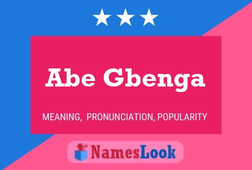 Poster del nome Abe Gbenga