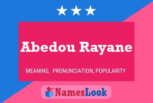 Poster del nome Abedou Rayane