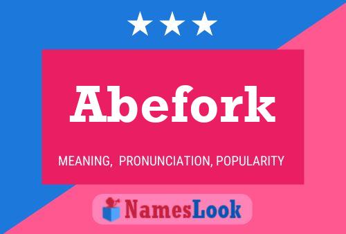 Poster del nome Abefork