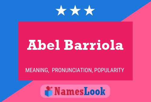 Poster del nome Abel Barriola