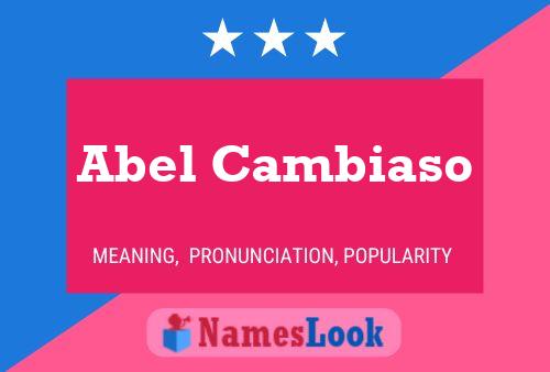 Poster del nome Abel Cambiaso