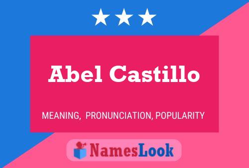 Poster del nome Abel Castillo