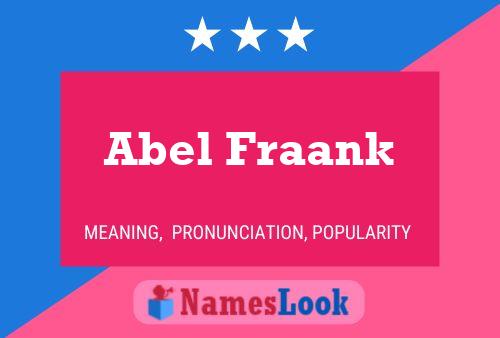 Poster del nome Abel Fraank