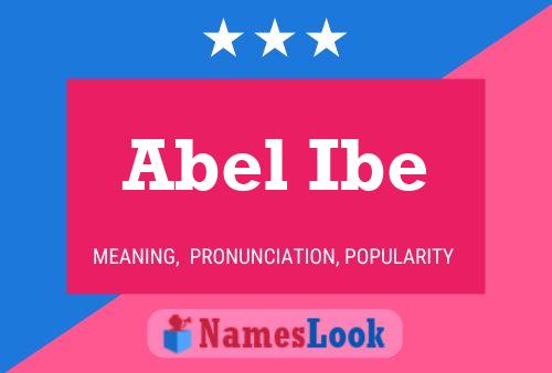 Poster del nome Abel Ibe