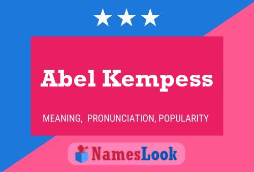 Poster del nome Abel Kempess