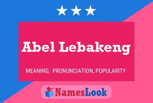 Poster del nome Abel Lebakeng