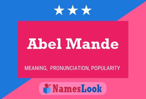 Poster del nome Abel Mande