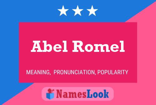 Poster del nome Abel Romel