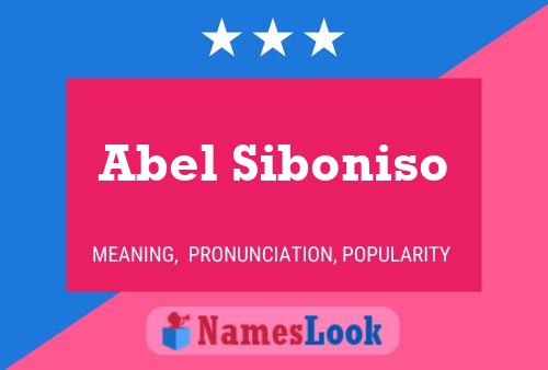 Poster del nome Abel Siboniso