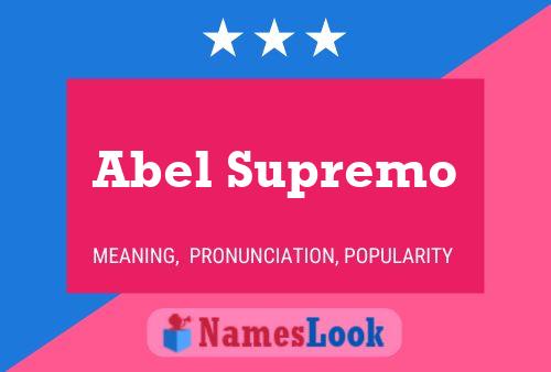 Poster del nome Abel Supremo