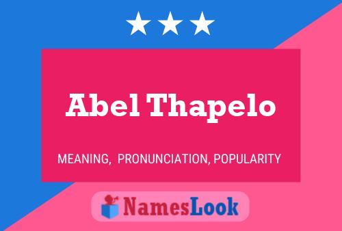 Poster del nome Abel Thapelo