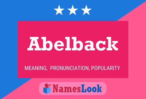 Poster del nome Abelback