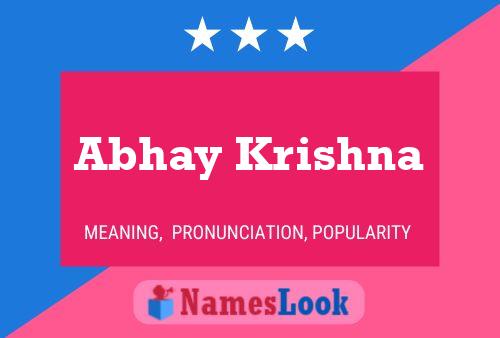 Poster del nome Abhay Krishna