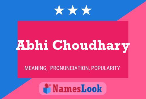 Poster del nome Abhi Choudhary