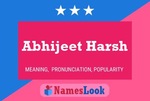 Poster del nome Abhijeet Harsh