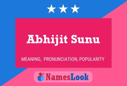 Poster del nome Abhijit Sunu