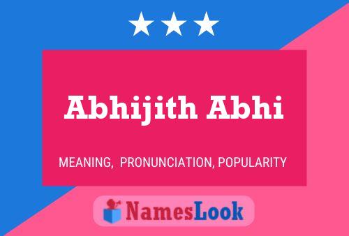 Poster del nome Abhijith Abhi