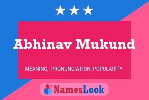 Poster del nome Abhinav Mukund