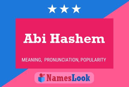 Poster del nome Abi Hashem