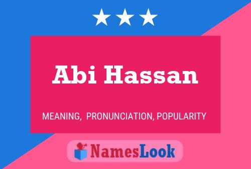 Poster del nome Abi Hassan