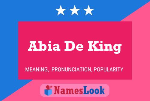 Poster del nome Abia De King