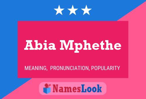 Poster del nome Abia Mphethe