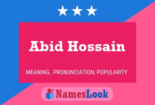 Poster del nome Abid Hossain