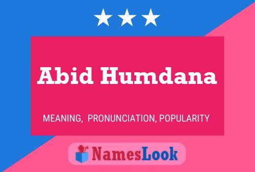 Poster del nome Abid Humdana